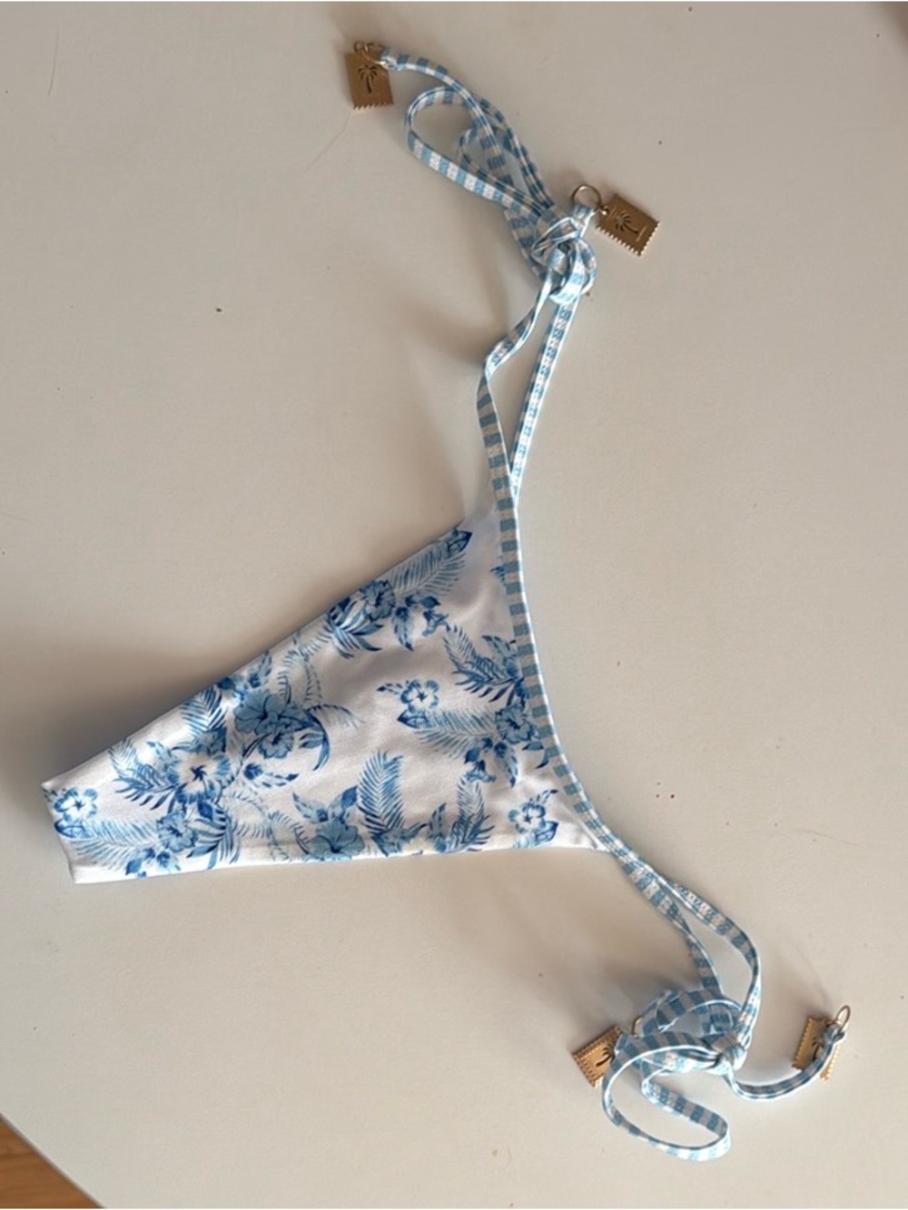 Kulani Kinis Blue Floral Bikini BOTTOM ONLY